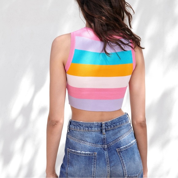 Zara Women’s Knit Sleeveless Crop Top - Picture 10 of 10